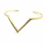 Les Tr&eacute;sors De Lily [M6181] - Bracelet Plaqu&eacute; Or 'D&eacute;esse' blanc dor&eacute; - 31x22 mm kuld