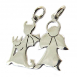 Les Tr&eacute;sors De Lily [P1942] &ndash; h&otilde;bedane h&otilde;beripats 'Angel v&otilde;i Demon' (roodiumiga kaetud) &ndash; 20x15 mm h&otilde;be