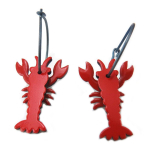 Les Tr&eacute;sors De Lily [Q9728] - Cr&eacute;oles artisanales 'Marionettes' rouge (homard) - 18 mm- 20x16 mm punane