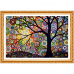 5D DIY Teemantmaali Puu Teemantmaali Ristpistes V&auml;rviline Unistuste Puu puur Rhinestone Kodu 20X30CM