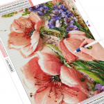 5D teemantmaal Mosaiik Lilled Ristpistes T&auml;isruudu puur Teemanttikandid 20X30CM