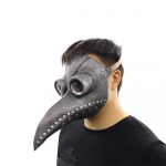 Katkuarsti mask Halloweeni kost&uuml;&uuml;m Lind pikk nina nokk PU nahast aurupunk Punk black beak