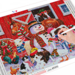 T&auml;isruudukujuline teemantv&auml;rvimine koerte kivikivikomplekti m&uuml;&uuml;k 5D DIY teemanttikandid loomade mosaiik talvine kodukaunistus Full Round 20X30CM