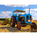 5D Teemantmaal Sinine Traktor Teemanttikandid Ristpistes Kodukaunistus K&auml;sitsi valmistatud kingitused Round 20x30cm