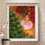 5D teemantmaal maastik t&auml;isnurkne puur Teemanttikandid J&otilde;ulud isetegemine mosaiik n&auml;put&ouml;&ouml; Kodukaunistus Full Round (20X30CM)