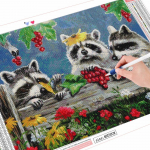 5D DIY teemantmaalimise pesukaru k&auml;sit&ouml;&ouml;komplekt t&auml;is &uuml;mmargune ruudukujuline puur Teemanttikandid Loomade kivikivi komplekt K&auml;sitsi valmistatud kingitus Full Round (20X30CM)