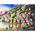 Full Drill Teemantmaali &Otilde;lle V&auml;rvus Rhinestone Kit Uus Saabumine Teemanttikandid Maastik K&auml;sit&ouml;&ouml; Kodukaunistus Full Round 20X30CM punane