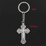 Uus mood meeste v&otilde;tmehoidja 30 mm DIY metallist hoidikkett Vintage Cross 54x33 mm antiikne h&otilde;bedane ripats