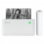 PeriPage A9 MAX mini termoprinter 203dpi kaasaskantav BT juhtmevaba fotomobiilne tindivaba printer valge