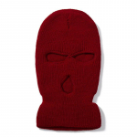 Unisex Balaclava T&auml;iskaaneline Suusa N&auml;omaski M&uuml;ts 3 auguga Talvem&uuml;ts Taktikaline Tuulekindel soonik kootud Beanie Hip Hop Talvine Soe M&uuml;ts One Size veinipunane v&auml;rv