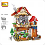 LOZ 1225 Metsamaja Hundimaja Koer Loom Lillepuu 3D Mudel DIY Mini klotsid Tellised Ehitusm&auml;nguasi lastele Kingitus ilma karbita