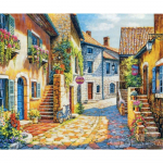 5D t&auml;is&uuml;mmargune teemant DIY maastik teemantmaal ristpistes tuuleveski lavendel aed kivist tikandid kodukaunistus Full Round 20x30CM