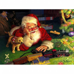 T&auml;is&uuml;mmargune teemantmaal J&otilde;uluvana Teemanttikandid J&otilde;ulukingitus K&auml;sit&ouml;&ouml;kunst K&auml;sitsi valmistatud kingitus Full Round 20x30CM