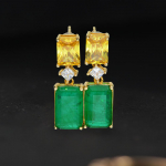 Gica Gema smaragdk&otilde;rvar&otilde;ngad naistele 925 sterling h&otilde;bedane unikaalne disain romantilised peened k&otilde;rvar&otilde;ngad ehted pulmapeo kingitused uus trend smaragdroheline