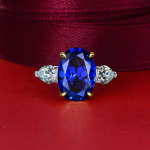 Gica Gema klassikalised temperamendir&otilde;ngad 925 h&otilde;bedane 10*4 mm tsirkoon unikaalne disain romantilised peened s&otilde;rmeehted pulmapeo kingitused uus trend 5 sinine