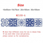 10/15/20 cm sinine ja; Valge ribaga keraamilised plaadid Seinakleebis Diivan TV seinad Kodukaunistused Seinakleebised Koorimine ja; Kleepige Vinly Art tapeet 15cmX75cmX1pc must