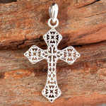 Risti ripats, h&otilde;beehted, k&auml;sitsi valmistatud ripats, 925 h&otilde;be, Statement ehted, kingitused talle