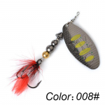 FTK Willow Spinner Lant 20g 14g 8g Vask Suurus 3#-5# Treble Hookiga 2#-1/0# Lant 78mm--008 punane