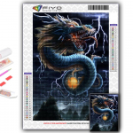 Populaarne 5D isetegemise ristpistega hiina draakonimaaling t&auml;ispuur-ristpistes k&auml;sit&ouml;&ouml;komplekti seinakleebis Kodukaunistus Full Round 20X30CM