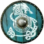 60,96 cm Viking Round Templar LARP Warrior Shield Sinine