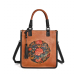 Johnature hiina stiilis retro reljeefne naiste kott ehtsast nahast mitmek&uuml;lgsed ehtsast lehmanahast suure mahutavusega &otilde;lakotid pruun