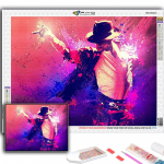 5D DIY Teemantmaal Ristpistega Maailm Superstaar Michael Jackson Teemanttikandid Mosaiik Seinakunst Kodukaunistus Full Round 20X30CM