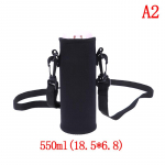 1 tk 420-1500 ml spordiveepudeli &uuml;mbris isoleeritud kott Neopreenist kotihoidja varrukakaane kandja kruusi pudeli Cu jaoks 550ml must