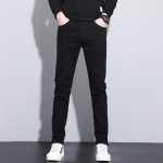 TP705# Mood T&auml;navar&otilde;ivad Meeste Teksad Kvaliteetne sinine V&auml;rv Slim Fit Rebenenud teksad Meeste Denimp&uuml;ksid Hip Hop Teksad 27 must