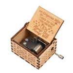 Vintage puidust muusikakarp Peopesasuurune k&auml;siv&auml;ndaga puidust &uuml;mbris Muusikakarp Kaunis nikerdatud puidust muusikal To My Gorgeous Wife