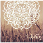 Les Tr&eacute;sors De Lily [A0144] &ndash; pruun  Boho  l&otilde;uend (mandala - vabadus) - 40x40 cm NA pruun