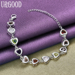 925 h&otilde;bedast s&uuml;damekujuline v&auml;rviline AAA tsirkoonist k&auml;ev&otilde;ru 20cm