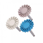 6 tk / komplekt kummipoleerija hambaraviratta komplekt teemantspiraalse painduva harjaga, mis sobib komposiitkeraamilise tsirkooniga 6pcs/box