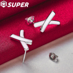 925 Sterling Silver Cross X Stud k&otilde;rvar&otilde;nga ehted
