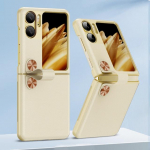 For Oppo Find N2 Flip 5g &uuml;mbris, k&auml;erihma alus Kvaliteetne nahast telefonikork Find N2 flip &uuml;mbriste kaitseks tagakaas ForOPPO Find N2 Flip kuld