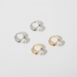 P&auml;ris 14k kullatud Aros Mujer Oreja k&otilde;rvar&otilde;ngad peenest h&otilde;bedast 925 ehted 14k kullast p&auml;rlitest v&auml;&auml;riskivist Orecchini naiste ehted kuld