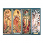 Vintage Woman Alphonse Mucha l&otilde;uendikunsti plakatid ja prinditud l&otilde;uendimaalid seinale Elutoa kodukaunistamise pildid Ilma raamita 40*60cm