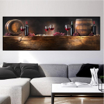 P&otilde;hjamaade punane vein klaaspudel viinamarjad t&uuml;nnid l&otilde;uend maalimine vaikelu plakatid ja tr&uuml;kised seinakunstipildid kodukaunistus raamita 20*40cm