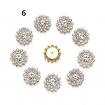 50 TK topeltpitsiga kullast k&uuml;&uuml;nis&otilde;mblusvee teemant, mittetermiline fikseeritud &otilde;mblusega vesiteemant r&otilde;ivaste, r&otilde;ivaste ja kaunistuste jaoks 14mm valge