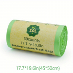 Biolagunevad pr&uuml;gikotid &Ouml;koloogilised tooted &uuml;hekordselt kasutatavad pr&uuml;gikasti jaoks koju ja k&ouml;&ouml;ki pr&uuml;gikorv, kompostitav hea majapidamine 50 Pcs/roll rohuroheline v&auml;rv