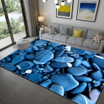 Munakivimustriga ala Vaibad Lastetuba M&auml;nguvaip Kivikivi 3D-printimine Laste M&auml;ng Matid Vaibad elutuppa magamistuppa 150x220cm