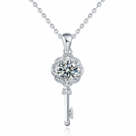 Originaalse disainiga ehted Mosan Diamond 925 Sterling Silver Key kaelakee Naiste pika rangluuga ripatsiga paari ehted