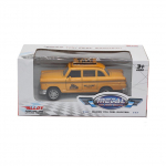 Diecast Yellow NYC klassikaline ruuduline taksokabiin, 4,5-tolline tagasit&otilde;mmatav m&auml;nguauto koos vilkuvate tulede ja helidega 1/36-11.5x5.5x5cm kollane