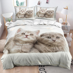3D Pet Cat Prindiga voodipesukomplekt Voodipesukomplekt Voodipesukomplekt Voodipesukomplekt Tekikate padjap&uuml;&uuml;r &uuml;he-/kaheinimesevoodi 2/3 magamistoaga kaunistus Baby 100x135cm
