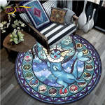 Elutoa vaip Pikachu Cartoon Pokemon 3D &uuml;mmargused matid diivanilauale Kodu lastele P&otilde;randavaip, libisemisvastane ala vaip 120cm