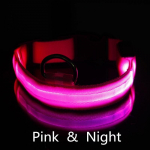 LED-valgus &Ouml;ine ohutusvalgustusega v&auml;lklamp Spordikaelarihm koertele Kassidele Nailonist lemmikloomade kaelarihm pimedas helendav kassi kaelarihm LED koerte kaelarihmad koerte tarvikud 1PC