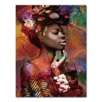 Abstraktne Aafrika T&uuml;drukute l&otilde;uend &Otilde;limaal V&auml;rvilised naiste portreeplakatid ja -tr&uuml;kised Seinakunst elutoa kodukaunistuseks Cuadros 20x30cm