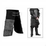 Keskaegne PU-nahast jalakaitsjad Guard Cosplay kost&uuml;&uuml;m Pidulik karnevali teema Ooperid vintage stiilis pruun