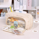 Suure mahutavusega kolmekihiline pliiatsikoti &uuml;mbris T&otilde;mblukuga kirjatarvete kott lastele Lastele pliiatsid hoiuruum &otilde;pilastele koolitarbed