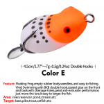 Mini Thunderfrog peibutuss&ouml;&ouml;t Simulation Road Subfalse Bait Soft Bait Peibutis Peibutuss&ouml;&ouml;t Black Fish Bait Modification Thunderfrog Soft Bait 7g/4.5cm