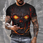 Hot Summer Horror Skull Series 3D Print T-s&auml;rk Uus mood L&uuml;hikeste varrukatega hip-hop T-s&auml;rk Streetwear Lahedad T-s&auml;rgid &ndash; T-s&auml;rgid S